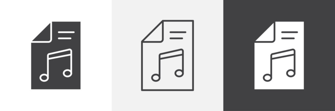 Music File icons graphics pack vectors.