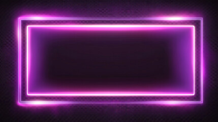 Poster - Rectangle frames with purple lightnings, electric energy strikes on border. Neon glowing banner frames with thunderbolt discharge isolated on transparent background, vector realistic set