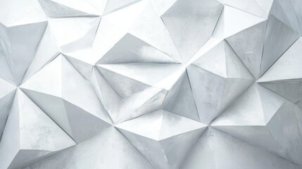 Poster - An abstract geometric wall design featuring three-dimensional triangular shapes and a clean, modern aesthetic, perfect for contemporary settings.