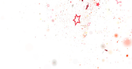 Poster - XMAS Stars - A gray whirlwind of golden snowflakes and stars. New