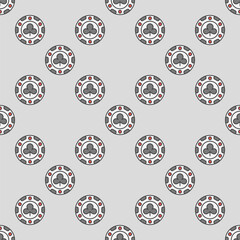 Poster - Clubs Casino Chip vector colored seamless pattern or logo
