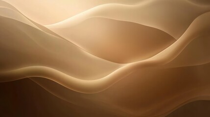 Wall Mural - Subtle textural interplay across smooth, flowing tan formations