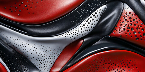 Poster - abstract geometric shapes: a mesmerizing abstract composition featuring a dynamic interplay of red, 