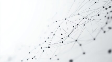 Poster - Abstract technology background with interconnected lines and nodes, representing data flow and network connections for digital communication.