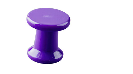 Poster - Purple push pin on transparent background, perfect for your designs