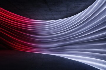 Poster - Dynamic Light Streaks in Red and Blue Colors with Motion Blur Effect