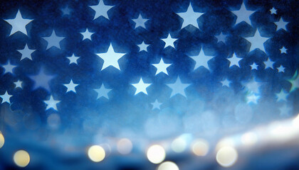 Wall Mural - beautiful blurry star shape bokeh history christmas and new yr holidays reproduction space greeting 