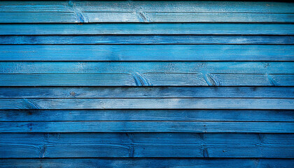 Wall Mural - wood wall painted weathered blue vintage blue wood plank background old blue wooden wall coming from beach