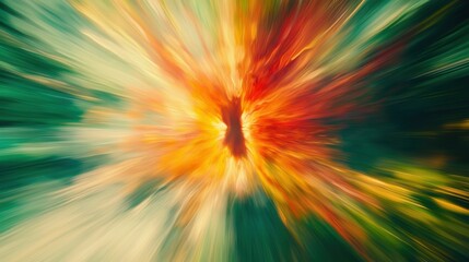 Poster - A vibrant explosion of colors blends together in a dynamic swirl, creating an abstract representation of energy and movement.