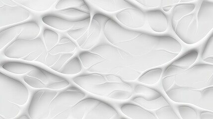 Poster - White background showcases intricate organic patterns that evoke the look of neural connections or biological structures in a clean design