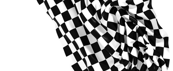 Aufkleber - waving racing finish flag in