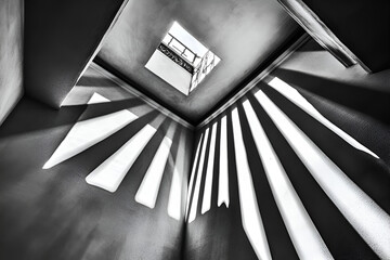 Aufkleber - light and shadow dance: an abstract composition showcasing the interplay of light and shadow within 