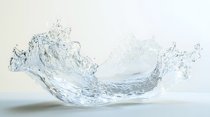 Wall Mural - Stunning Water Splash on Light Background in High Definition Quality