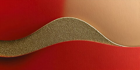 Poster - golden wave abstract: a captivating abstract image features a sinuous golden wave undulating across 