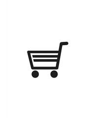 Wall Mural - Minimalist E-commerce Cart Symbol