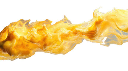Poster - abstract yellow wavy smoke effect on transparent background