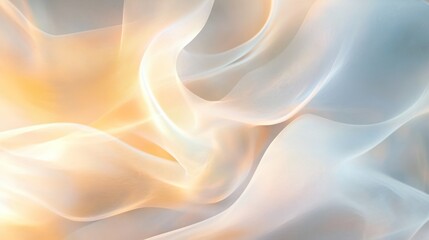 Poster - A soft blend of pastel hues creates a serene abstract background, perfect for design projects requiring a gentle and elegant touch.