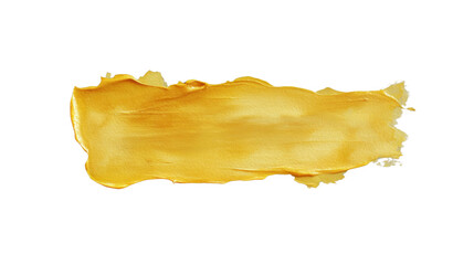Poster - Gold paint brush stroke on transparent background