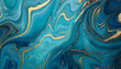 © Valentin - abstract teal blue marble texture with gold veins