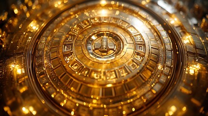 golden vault door rich with discount engravings key unlocking a financial glow