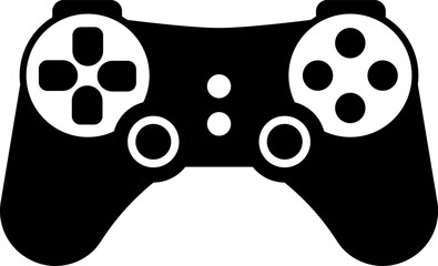 Games icon vector. Gamepad new concept. Black and white game controller symbol trendy flat and simple style icon for web site design, logo, app, game UI isolated on white background.