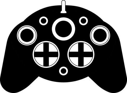 Games icon vector. Gamepad New concept. Black and white game controller symbol trendy flat and simple style icon for web site design, logo, app, game UI isolated on white background.