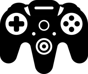 Fototapete - Games icon vector. Gamepad New concept. Black and white game controller symbol trendy flat and simple style icon for web site design, logo, app, game UI isolated on white background.