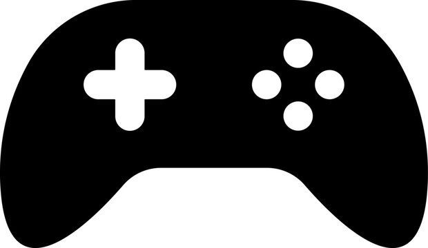 Games icon vector. Gamepad New concept. Black and white game controller symbol trendy flat and simple style icon for web site design, logo, app, game UI isolated on white background.