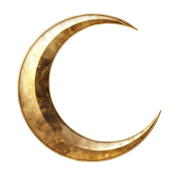 Beautiful Gold Crescent Moon for Creative Projects