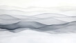 © chayapon - Soft gray watercolor landscape with abstract mountain layers blending seamlessly in modern minimalist style, evoking serene and tranquil atmosphere