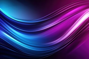 Wall Mural - abstract waves of light in vibrant blue and purple tones