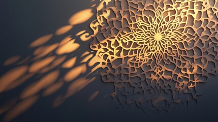 Aufkleber - Complex patterns emerge from the interplay of light and shadow, casting delicate arabesque designs that transform the space with an artistic ambiance and elegant charm