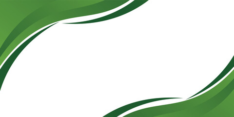 Poster - Abstract green wavy background. Vector modern background green