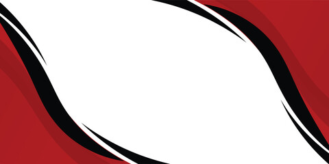 Poster - Vector red line background curve element with white space for text and message design,