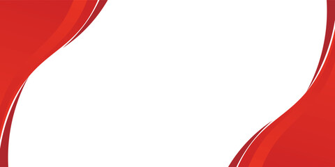 Poster - Vector red line background curve element with white space for text and message design modern