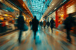 © Tetiana - Abstract Scene of Busy Crowded Shopping Center with Motion Blur, Generative AI