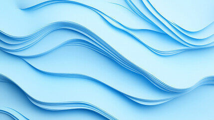 Wall Mural - blue wave pattern background banner The image is a blue wave with a white background