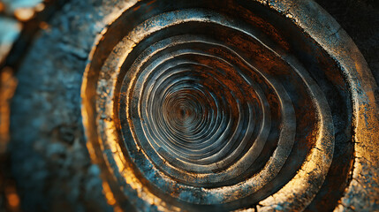 Poster - A series of interwoven, concentric circles forming a mesmerizing abstract compositio