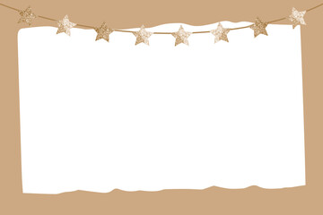 Poster - Stars decoration png frame background, party design