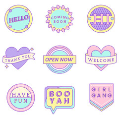 Poster - Png cute pastel stickers with text