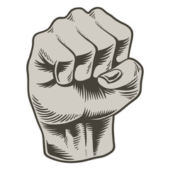 Wall Mural - hand drawn strong fist design element