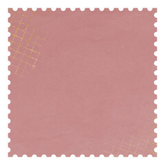 Wall Mural - pink postage stamp png paper sticker, transparent background