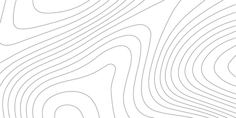 Fototapete - Abstract gray topography contour map background design .geometric black wave curve lines texture .abstract topographic map with wave line pattern .
