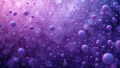 Poster - Soft, colorful bubbles float in a dreamy purple background, creating a serene and whimsical atmosphere that invokes feelings of tranquility and relaxation