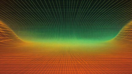 Abstract Grid Pattern Showing a Curving Landscape