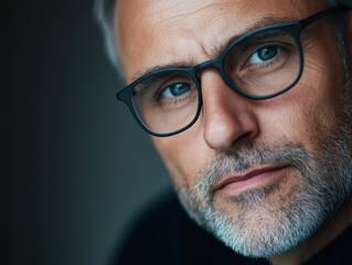 Sticker - close-up of a man with glasses