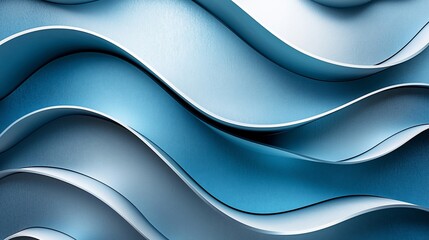Poster - abstract blue wave pattern background design
