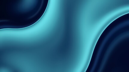 Poster - Smooth flowing abstract design in shades of blue with elegant curves and gradients. Generative AI