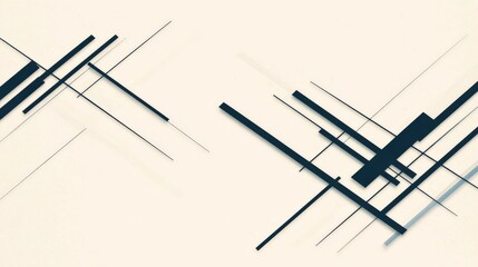 Abstract Geometric Line Art Design Composition