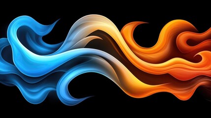 Poster - Dynamic flow of colorful flames abstract design digital art vibrant environment artistic view creativity unleashed